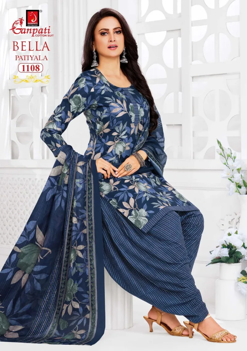 Bella Patiyala Vol 11 By Ganpati Cotton Readymade Patiyala Dress 